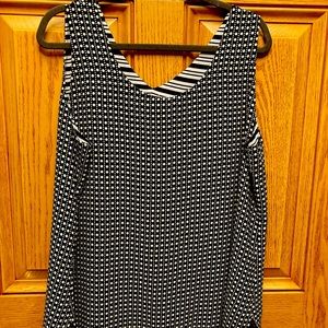 Chicos Reversible Tank Top in Black and White